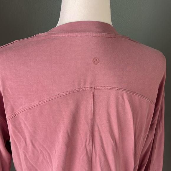 Lululemon Side Cinch Long Sleeve Crew Neck Pullover Top Purple Pink - Picture 6 of 9